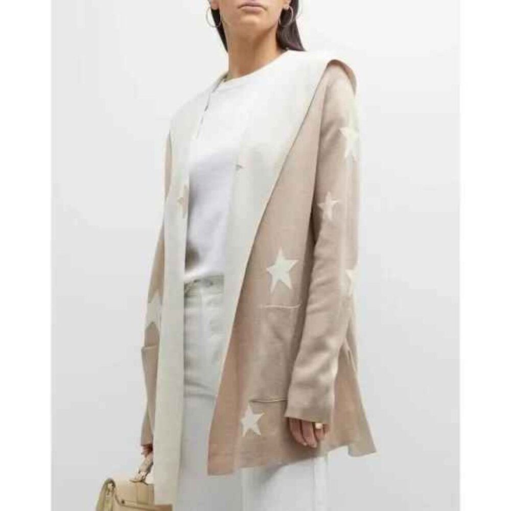 Splendid Sydney Star Hooded Open Cardigan Sweater size S NWT